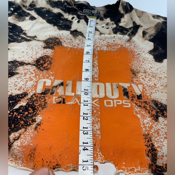 CALL OF DUTY BLACK OPS CROP TOP SIZE L 40/42 BLEACHED T SHIRT UNIQUE T … - Picture 6 of 7